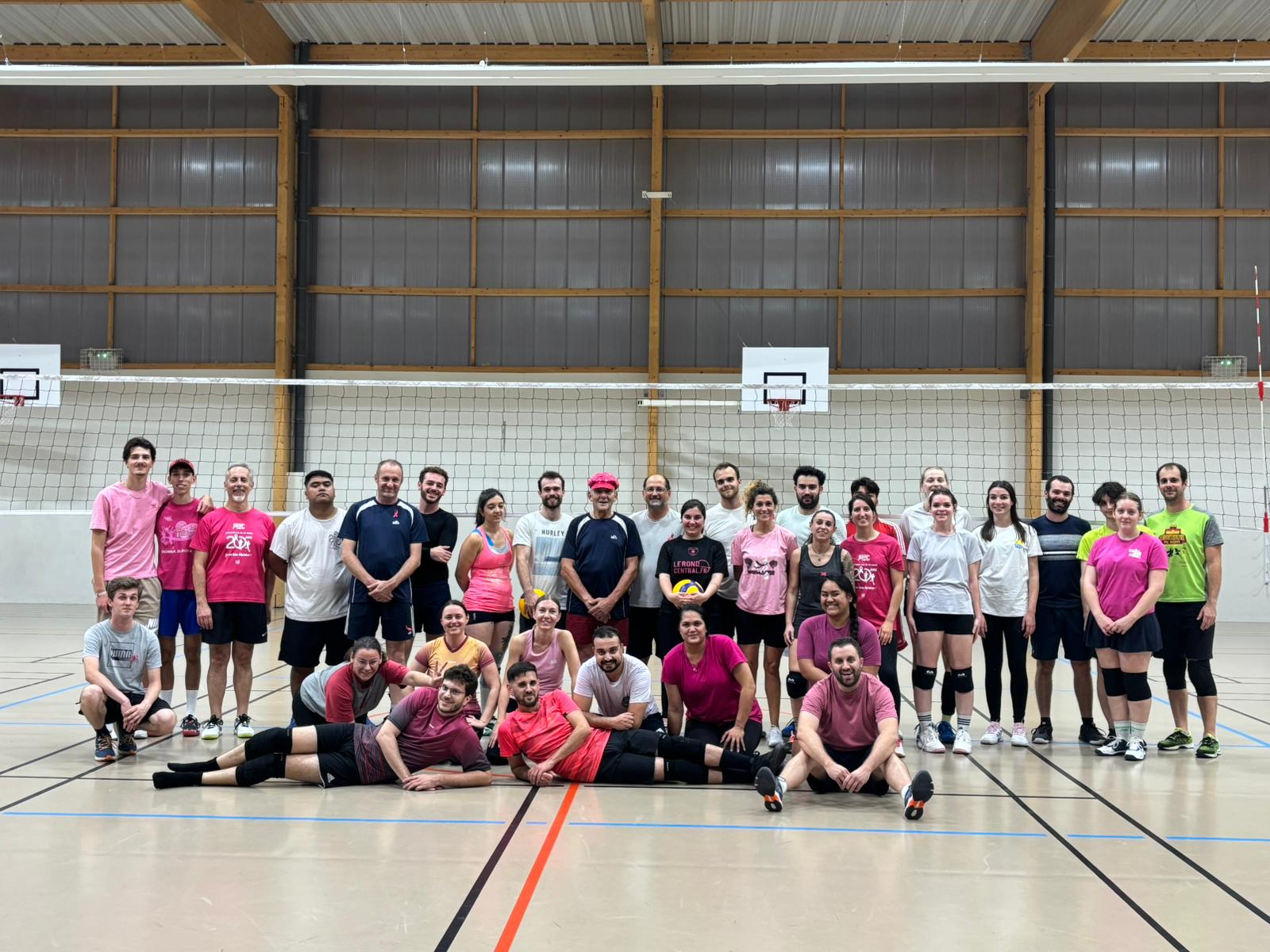 Volleyball, ruban rose